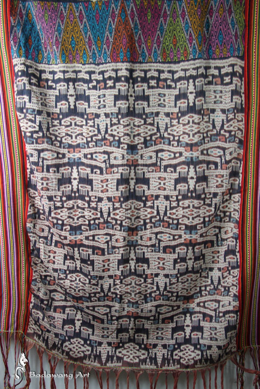 Traditional woven ikat textile from Timor, Indonesia