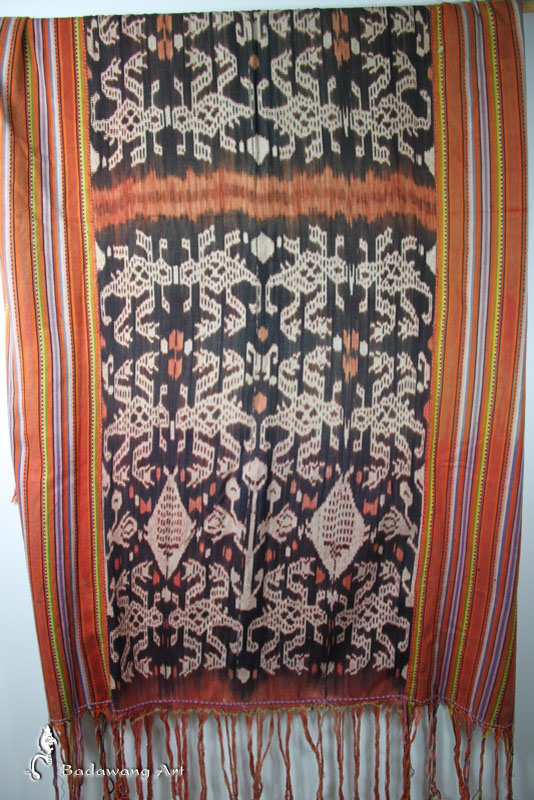 Traditional woven ikat textile from Timor, Indonesia