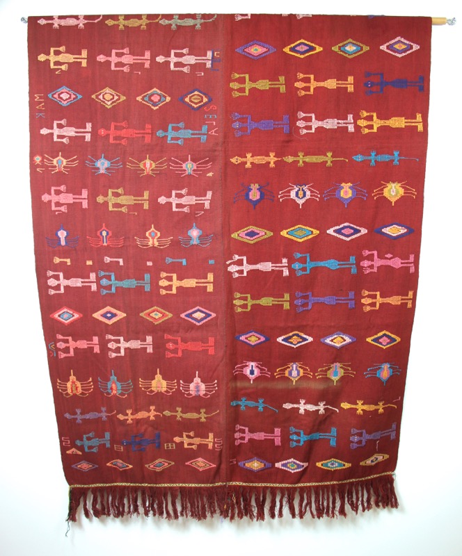 Traditional woven embroidered textile from Timor, Indonesia