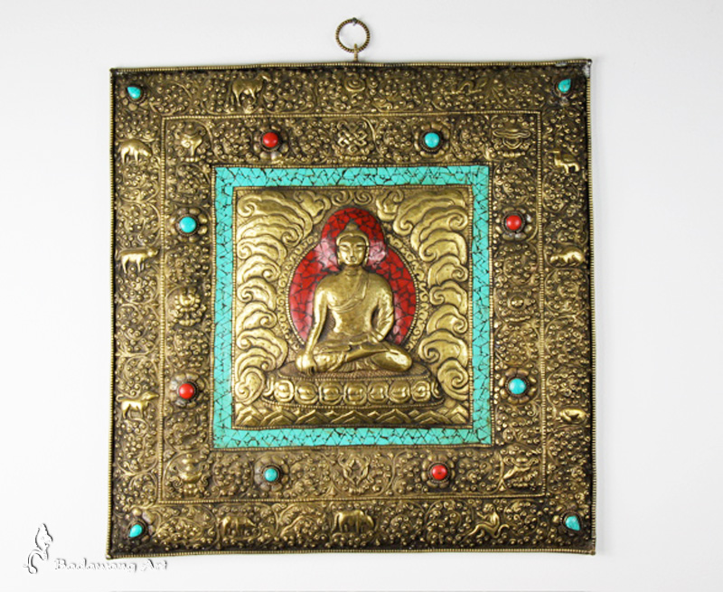 Square Enlightenment Buddha Plate