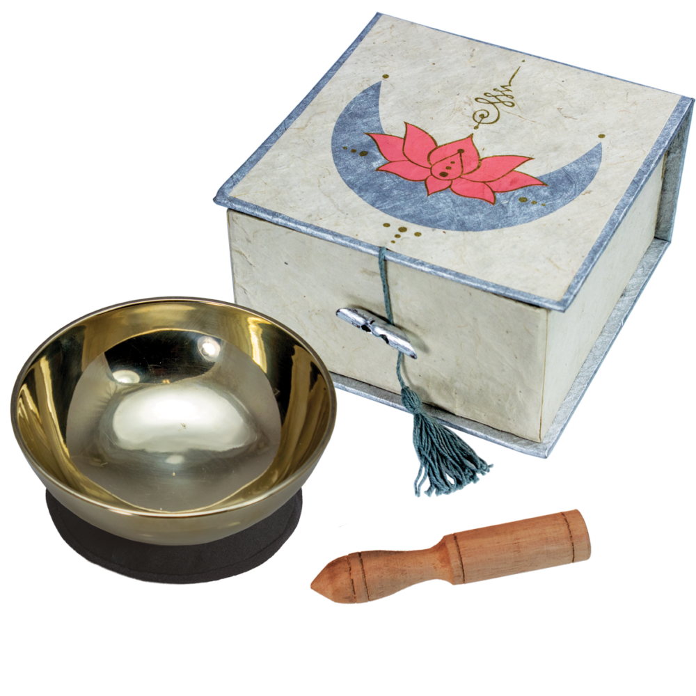 Lotus Moon- Mini Singing Bowl in a Box for Meditation