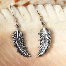 Silver Feather Earrings
