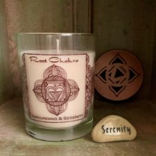 Root Chakra Soy Candle with Serenity Talistone