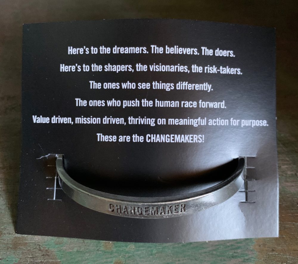 Change Maker pewter bracelet