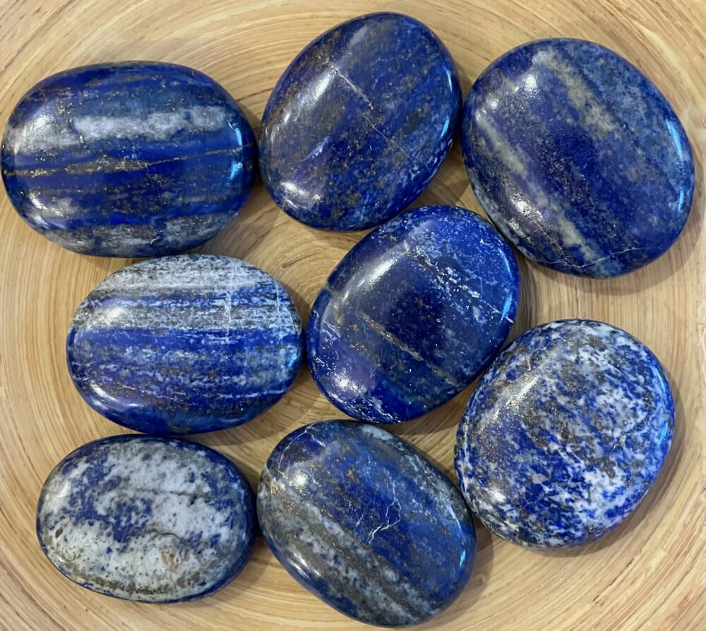Lapis Lazuli Crystal Palm Stone Set