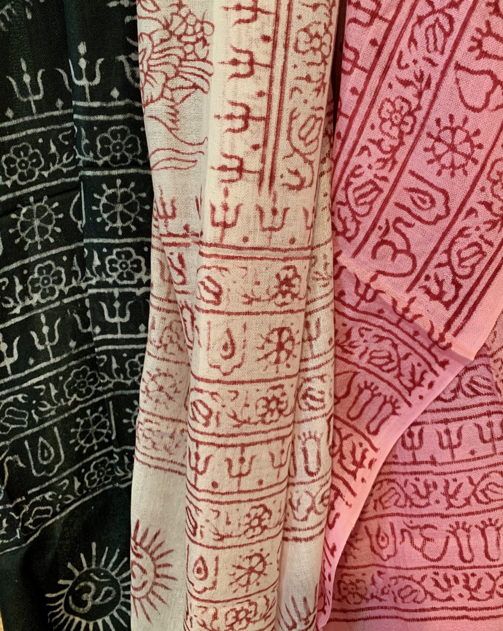detail of prayer scarves