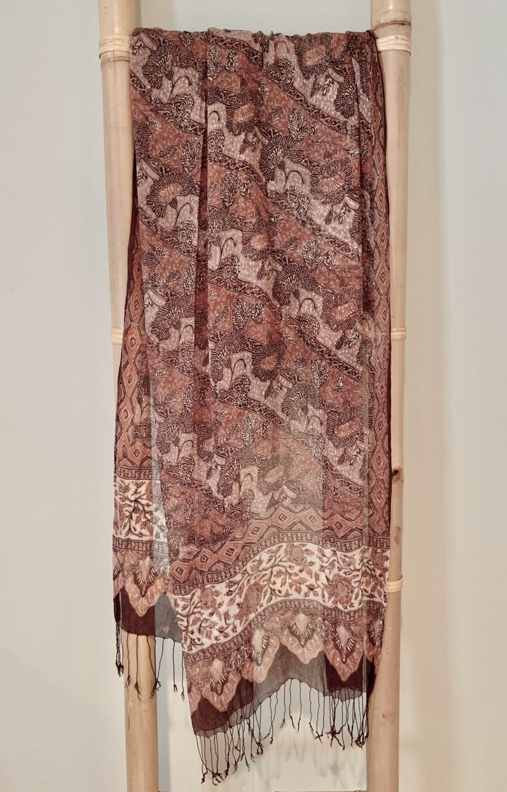 Silk chiffon batik scarf