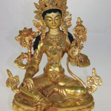 Gold Green Tara Statue