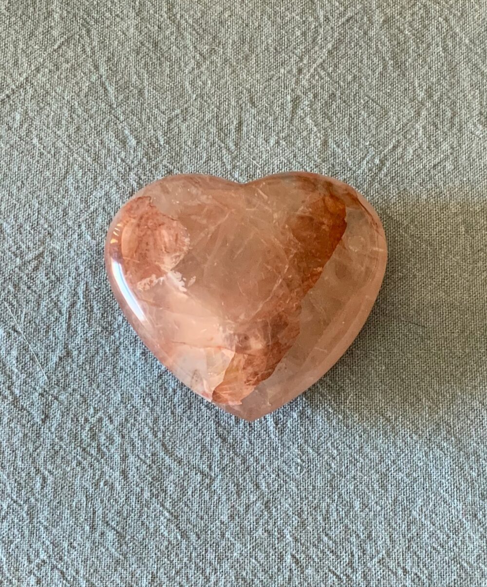 Hematoid Quarz Crystal Heart
